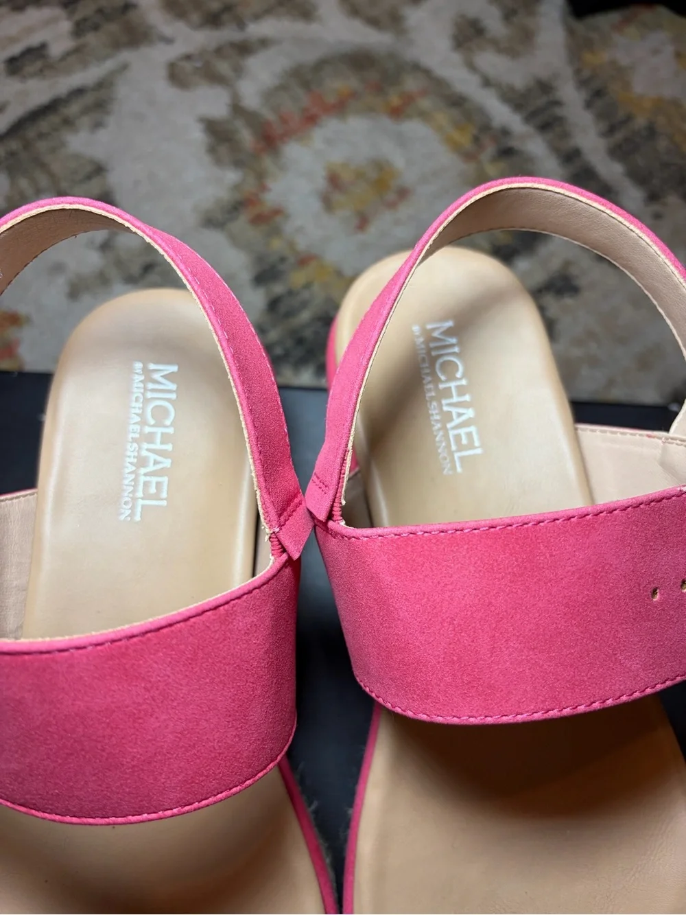 Pink Platform Espadrille Sandals by Michael